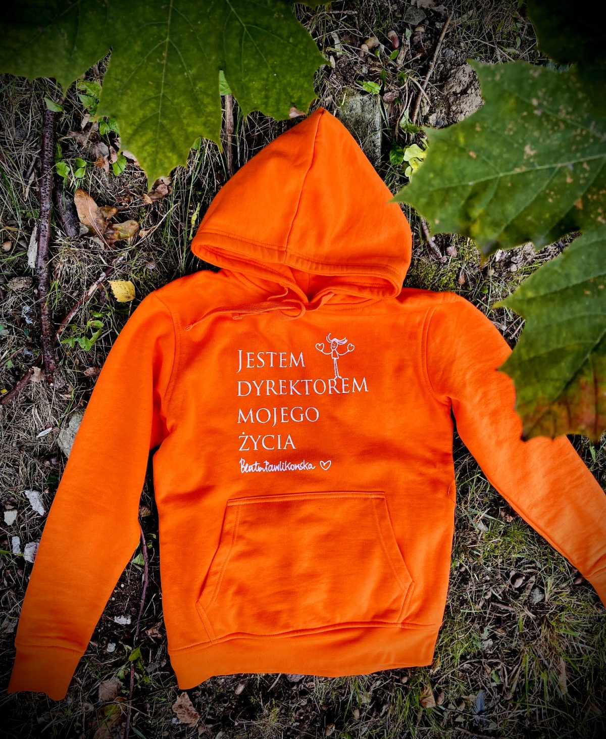 Bluza z kapturem ” Jestem dyrektorem mojego życia” - obrazek 2