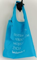 Torba na ramię wielokrotnego użytku z napisem "Jestem dyrektorem mojego życia"
