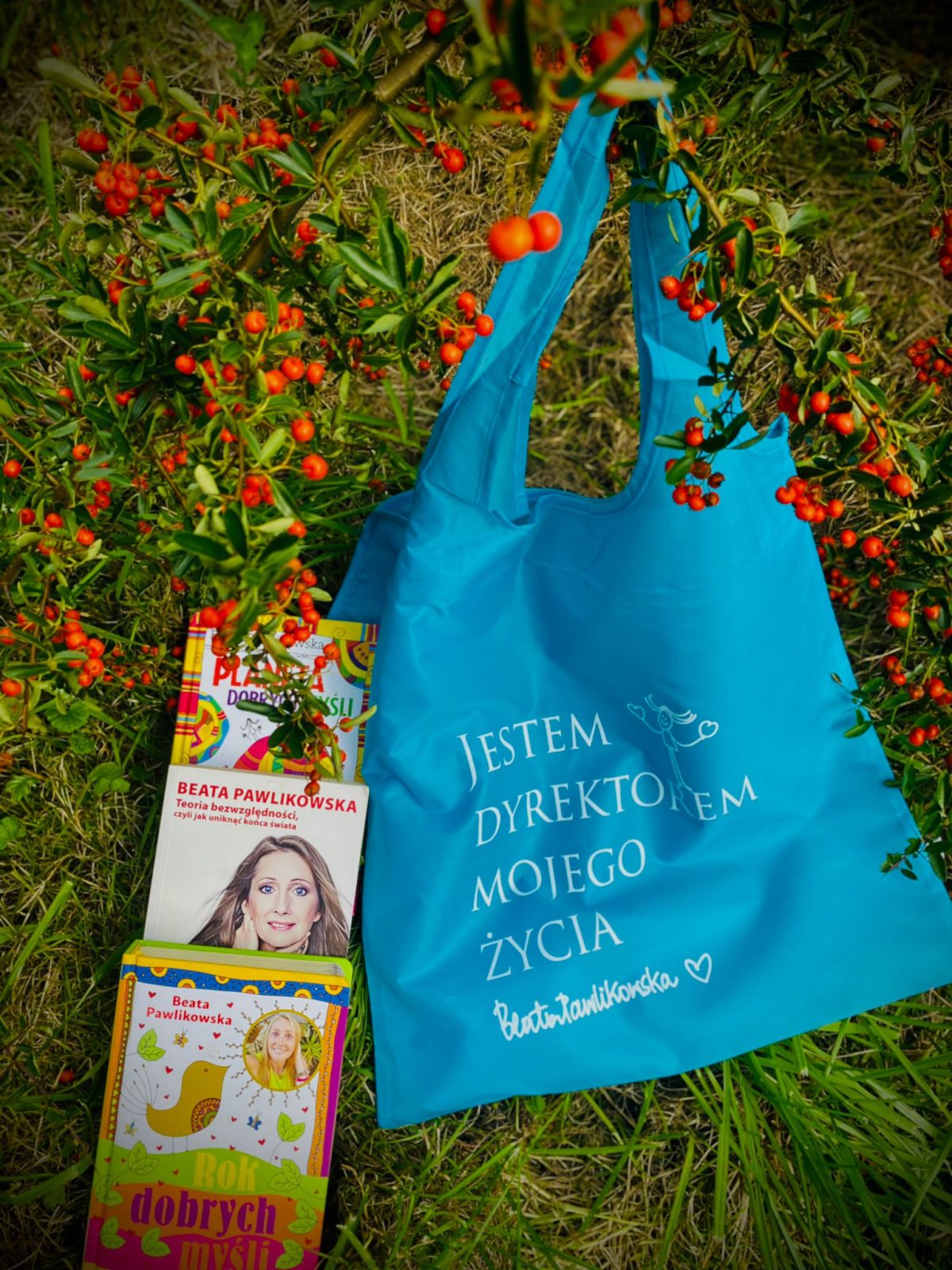 Torba na ramię wielokrotnego użytku z napisem "Jestem dyrektorem mojego życia" - obrazek 3