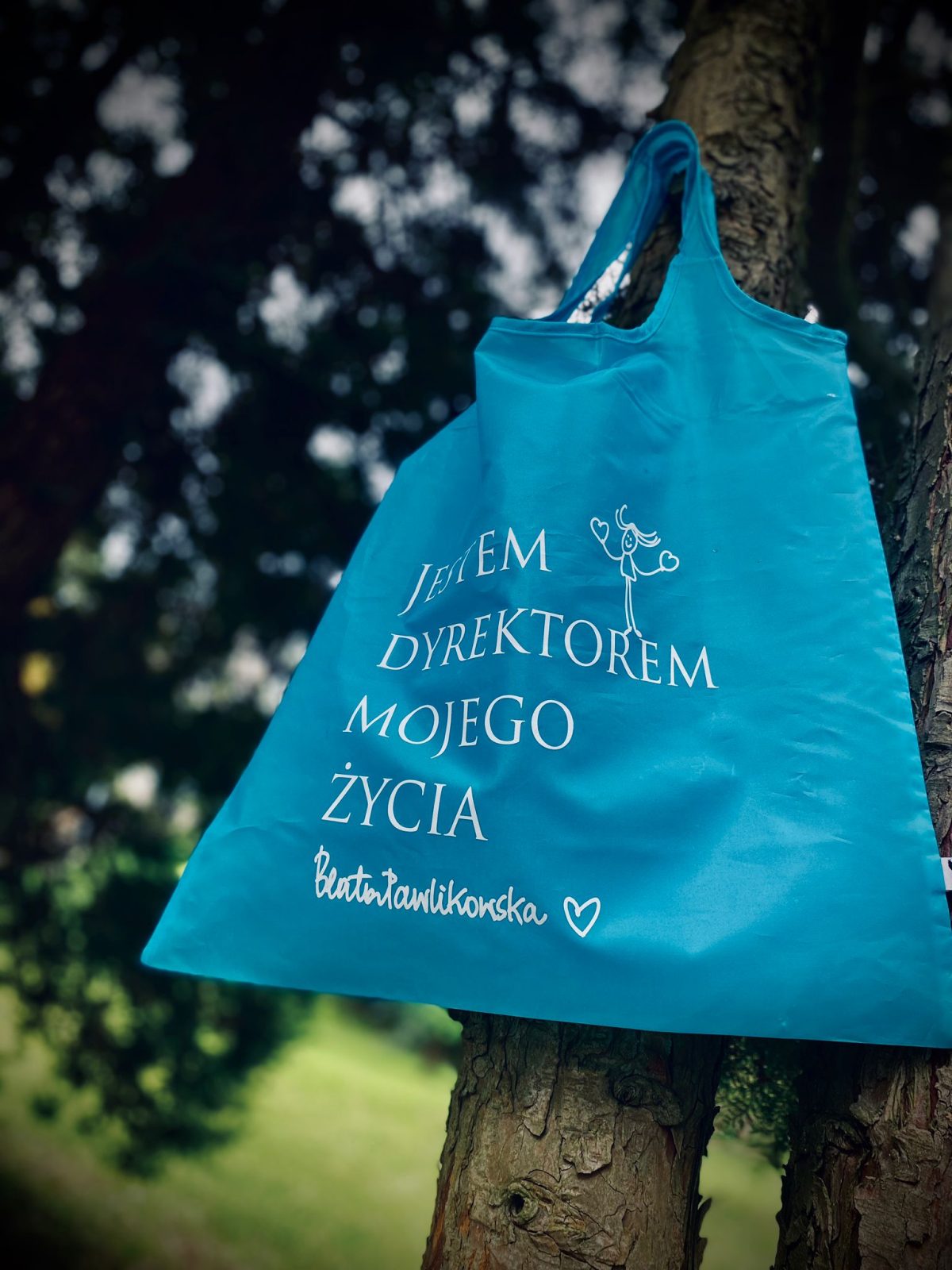 Torba na ramię wielokrotnego użytku z napisem "Jestem dyrektorem mojego życia" - obrazek 10