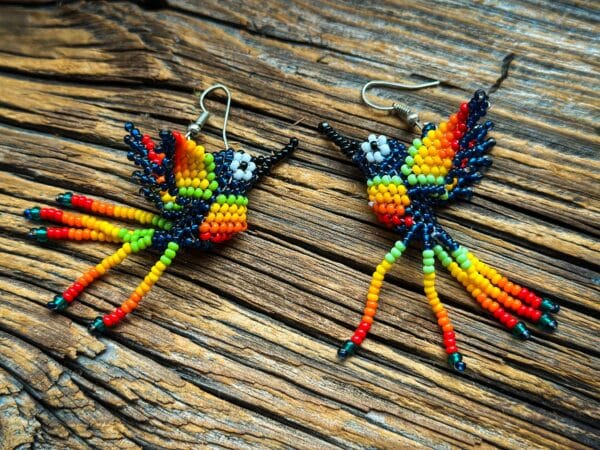 Kolczyki Koliber – rękodzieło z Kolumbii wzór 2