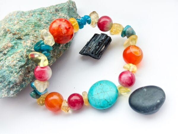 Bransoletka Kolorowe Połączenie Kamieni