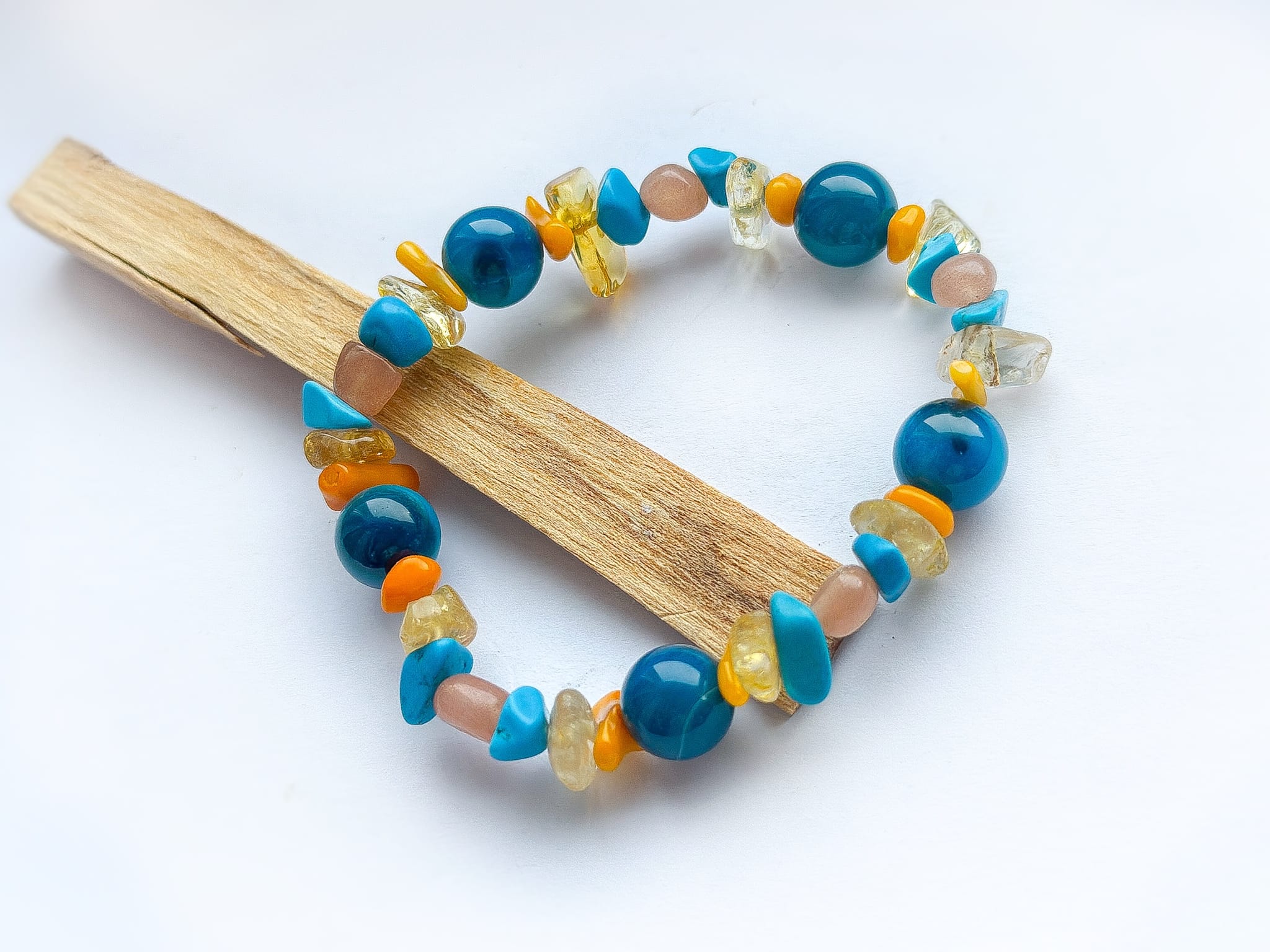 Bransoletka z Turkusem i Bursztynem (2) Bransoletka z Turkusem i Bursztynem - obrazek 1