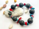 Bransoletka z Lawy Wulkanicznej i Turkusu - obrazek 3