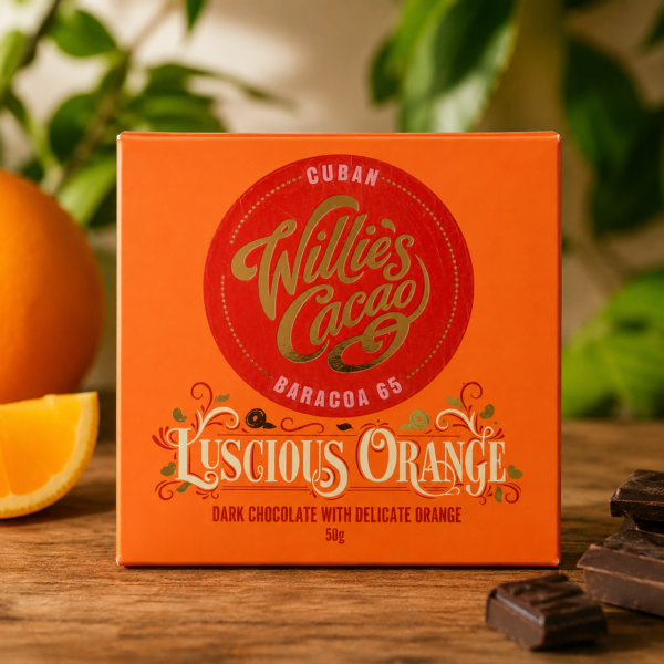 Czekolada ciemna Willie's Cacao - Czekolada pomarańczowa 65% - Luscious Orange Kuba 50g