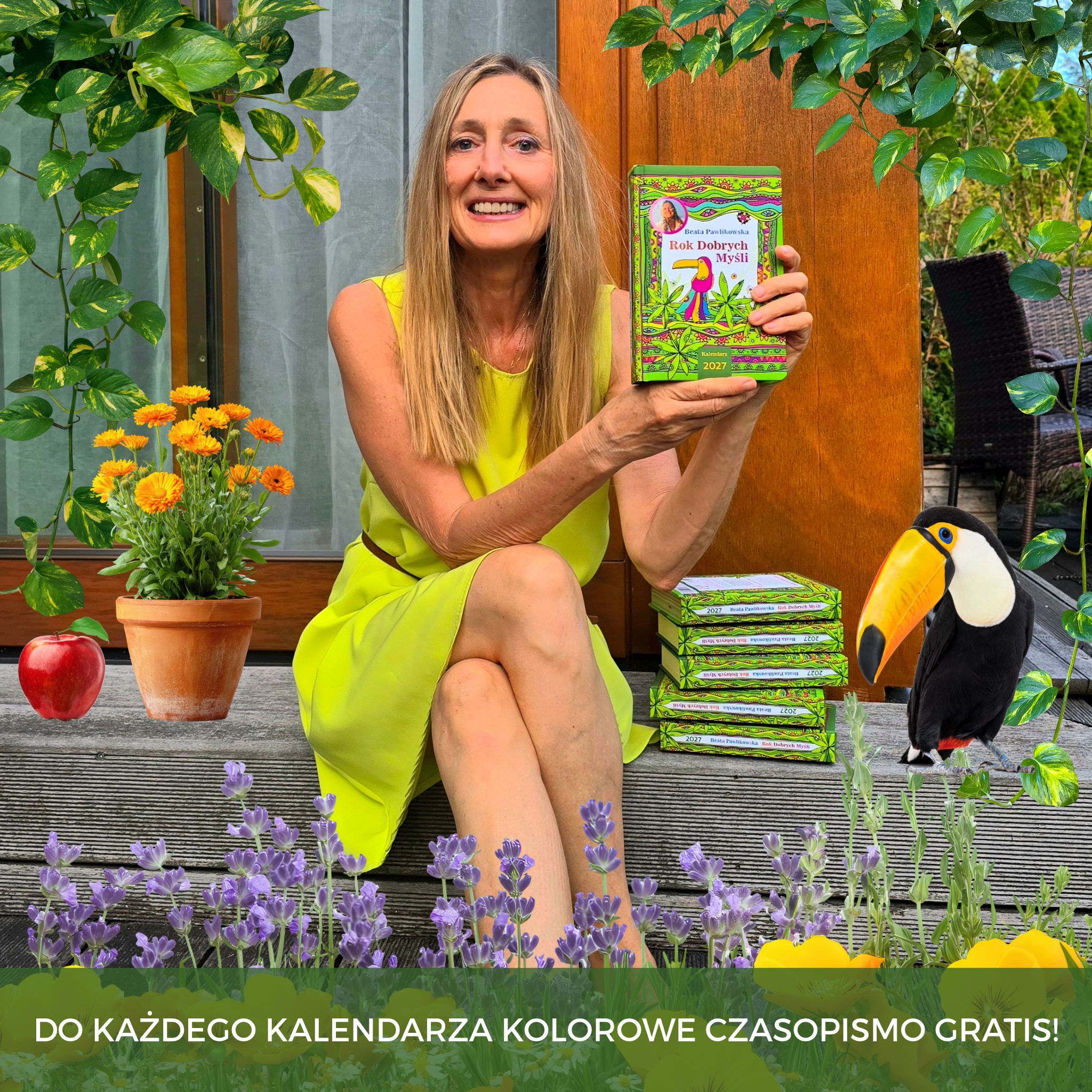 DO KAŻDEGO KALENDARZA KOLOROWE CZASOPISM GRATIS! *Kalendarz Rok Dobrych Myśli 2027 Beata Pawlikowska - obrazek 1