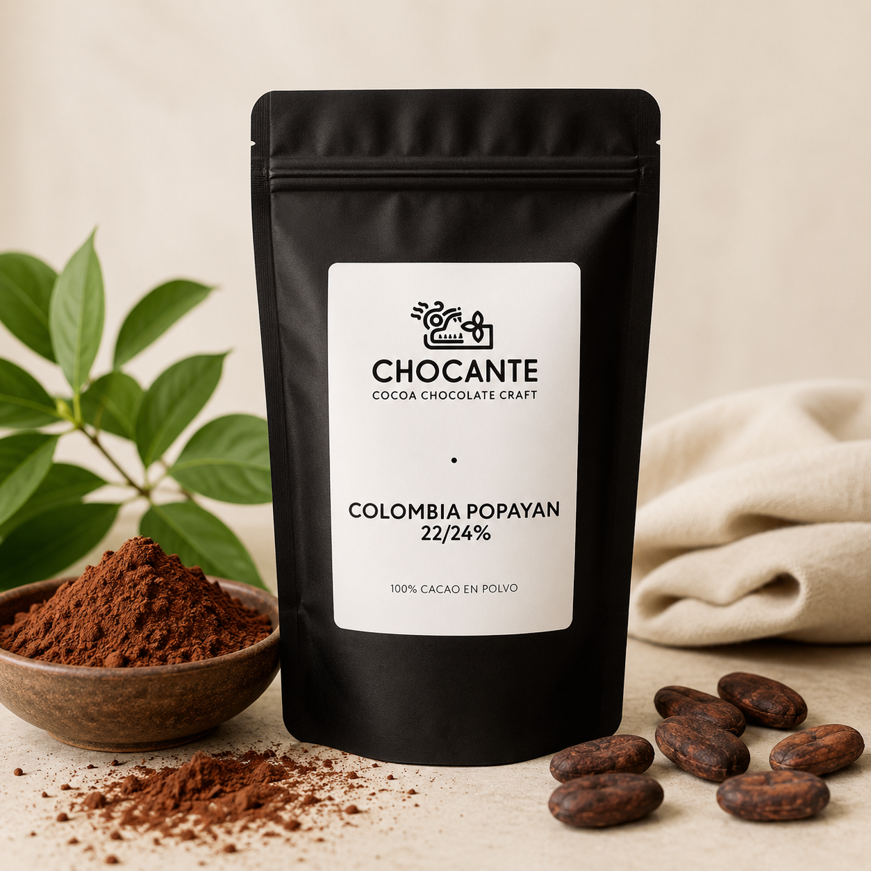 Naturalne Kakao w Proszku Colombia Popayan 250 g PCPS Naturalne kakao w proszku z Kolumbii 22-24%. Głęboki smak prawdziwego kakao. 250g - obrazek 1
